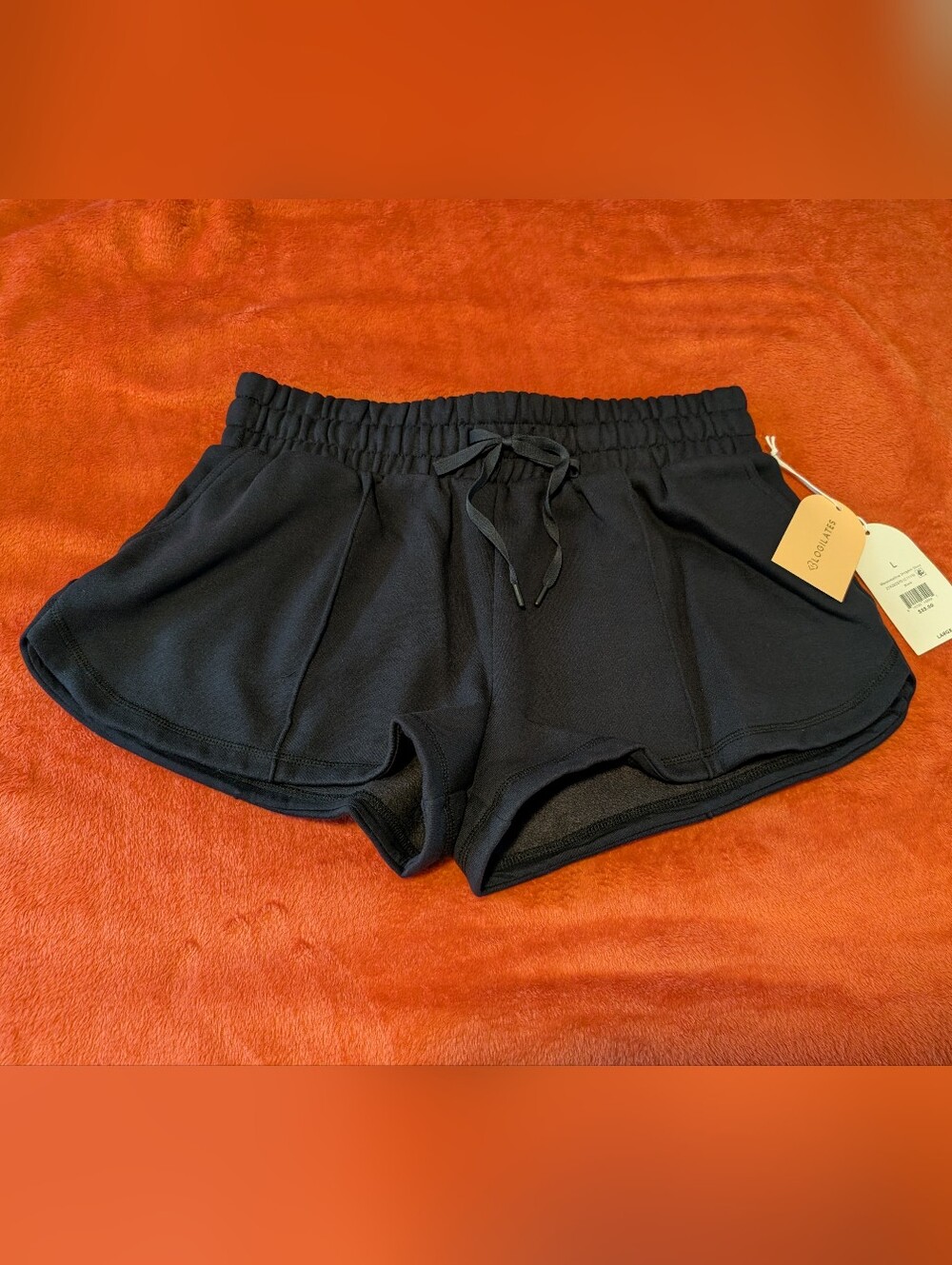 Black Blogilates Women's Elastic Waist Running Shorts Summer Athletic Wear NWT